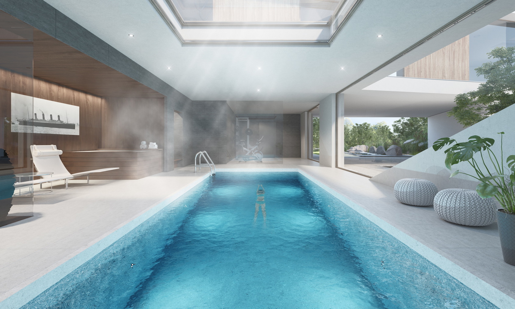 Velkorysé fitness a spa