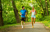 Jogging in the surrounding parks